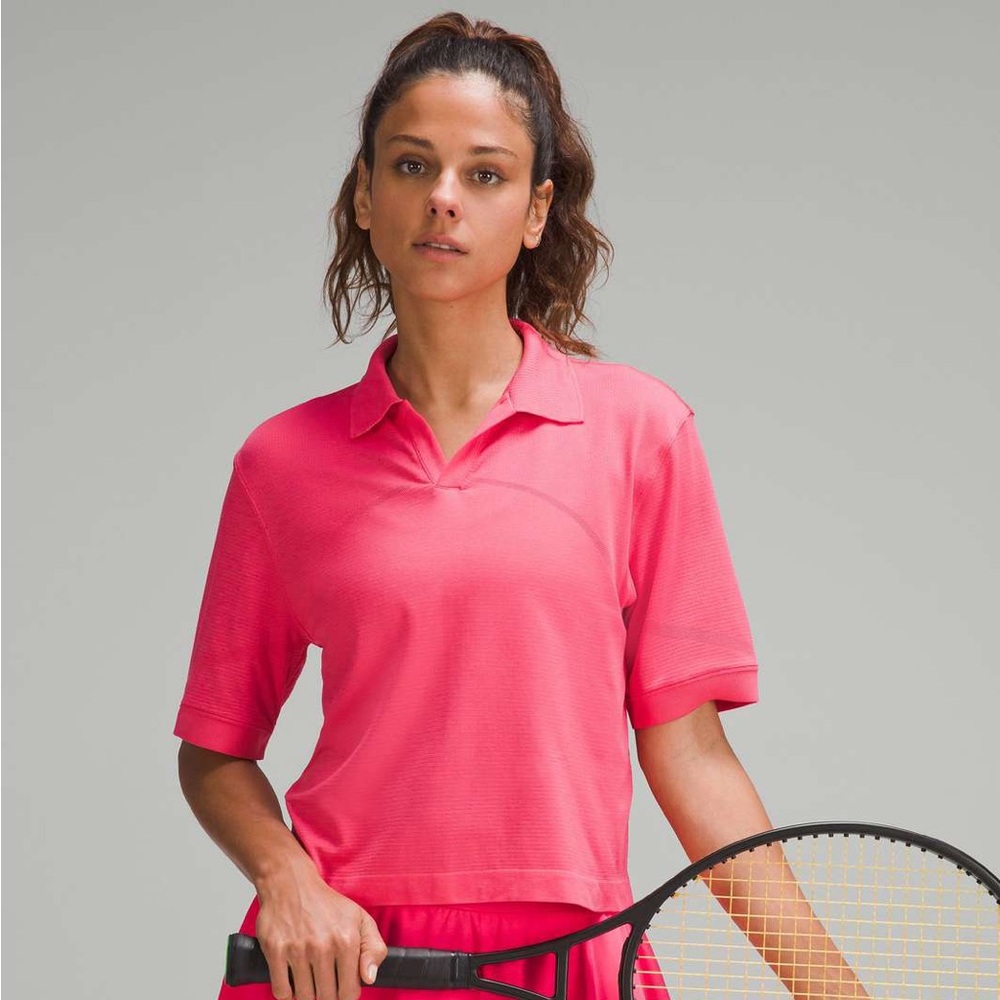 Lululemon Swiftly Tech Short-Sleeve Polo Shirt - Glaze Pink OR Lip Gloss